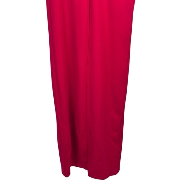 NOOKIE x REVOLVE MILA FLAME RED ONE SHOULDER SEXY FITTED SLIT MAXI GOWN DRESS - Picture 8 of 11